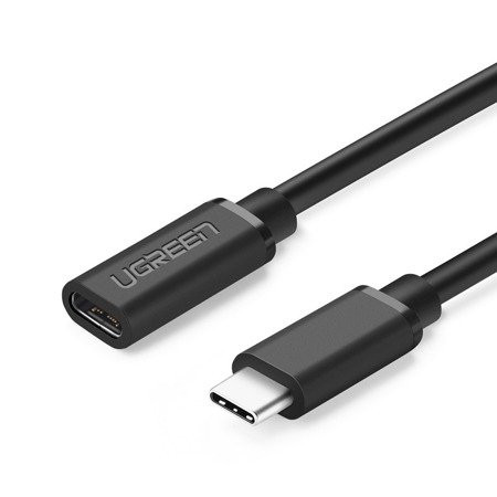 Ugreen Regular USB 3.1 Cable USB-C male - USB-C female Μαύρο 0.5m (40574)