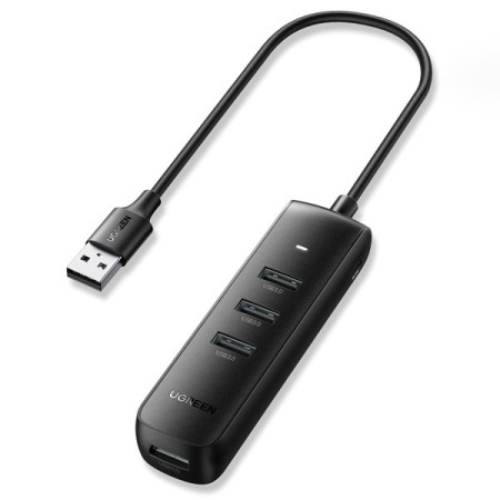 Ugreen CM416 USB HUB 4xUSB 3.0 PD DC 12V 0.25m (10915) black