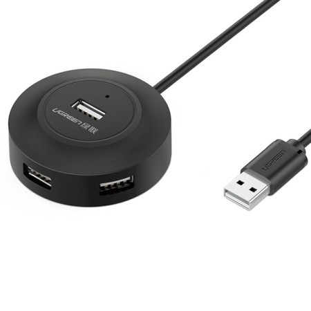 Ugreen Hub USB 2.0 CR106 Black (20277) μαύρο χρώμα