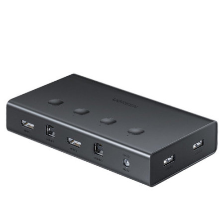 Ugreen CM293 KVM Switch 4 port USB/HDMI 70439 μαύρο χρώμα