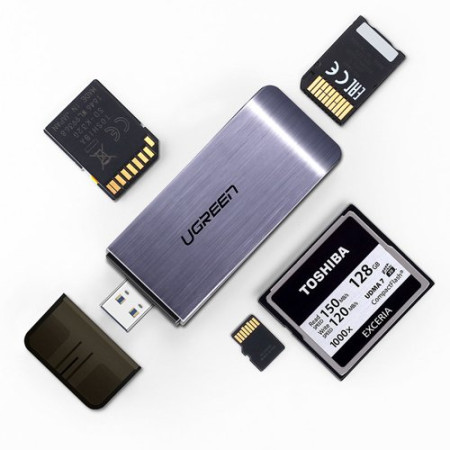 Ugreen USB 3.0 SD / micro SD card reader gray (50541)