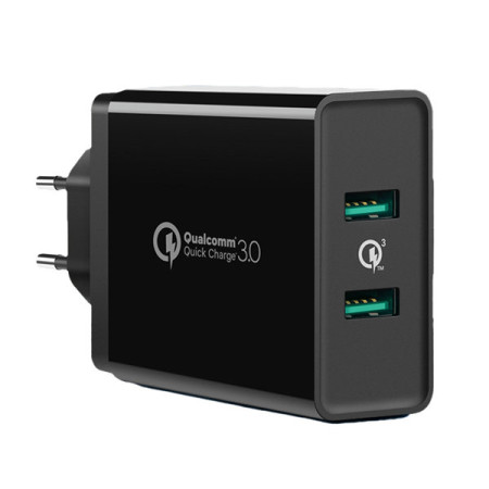 Φορτιστής Ugreen CD161 Dual Quick Charge 3.0 36W Black 10216
