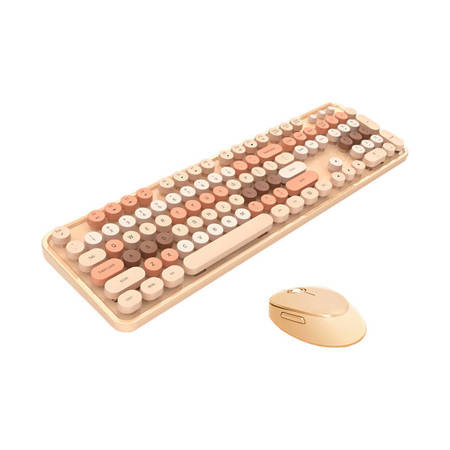Wireless keyboard + mouse set MOFII Sweet 2.4G SMK-623387AG (beige)Αγγλικό UK