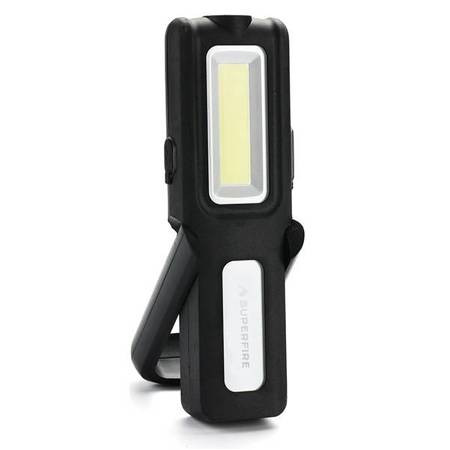 SUPFIRE φακός εργασίας G12 με εμπρόσθιο & πλαϊνό LED, CREE XPG LED & COB μαύρος