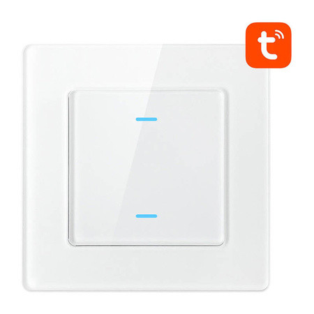Avatto Έξυπνος Διακόπτης Χωνευτός WiFi N-TS10-W2 (2 κουμπιά) TUYA (Λευκό)