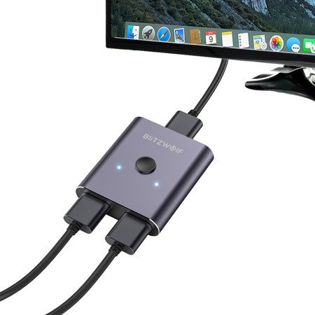 Switch Box BlitzWolf BW-HDC2, HDMI 2x1, 4K (grey) BW-HDC2