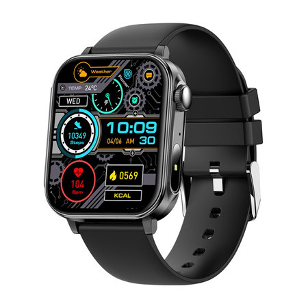 Colmi P80 Stainless Steel Smartwatch με Παλμογράφο (Black)