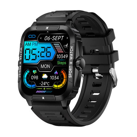 Colmi P76 Smartwatch με Παλμογράφο (Μαύρο)
