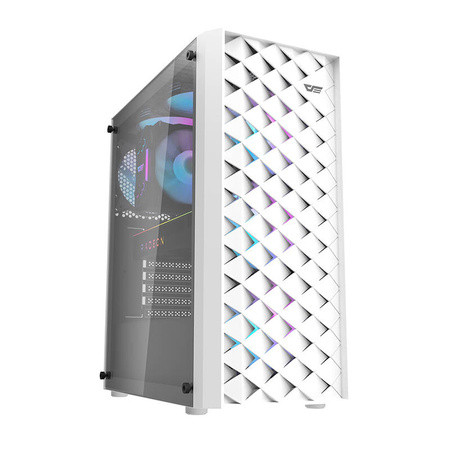 Darkflash DK351 θήκη υπολογιστή (λευκή) + 4 ανεμιστήρες RGB