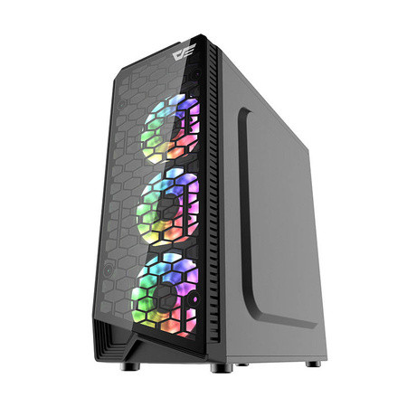 Darkflash Water Square 5 Gaming Midi Tower Κουτί Υπολογιστή με Πλαϊνό Παράθυρο Μαύρο