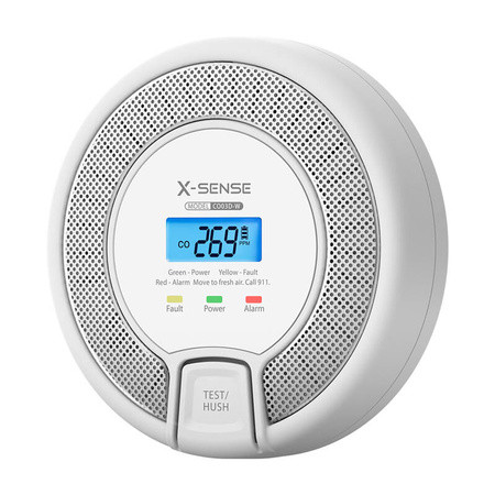 Interlinked CO Alarm X-Sense CO03D-W Link+ white