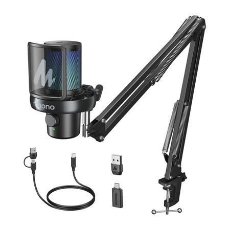 Maono DM40 S Pro Electret Μικρόφωνο Shock Mounted black