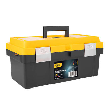 DELI εργαλειοθήκη DL-TC270 πλαστική 40x21x19cm μαύρη