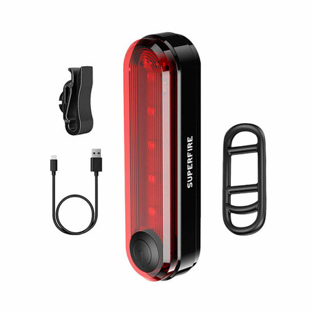 Rear bike light Superfire BTL01 USB 230mAh