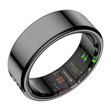 Colmi R12 Smart Ring 19.1mm Αδιάβροχο με Παλμογράφο Μαύρο