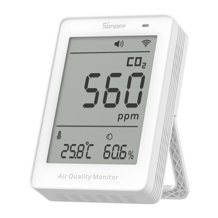 Sonoff AirGuard CO2 SAWF-08P WiFi LCD Μετρητής ποιότητας αέρα SAWF-08P