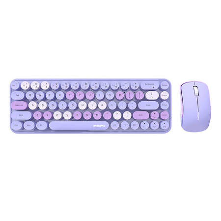 Wireless keyboard + mouse set MOFII Bean 2.4G (Purple) SMK-676367 Purple