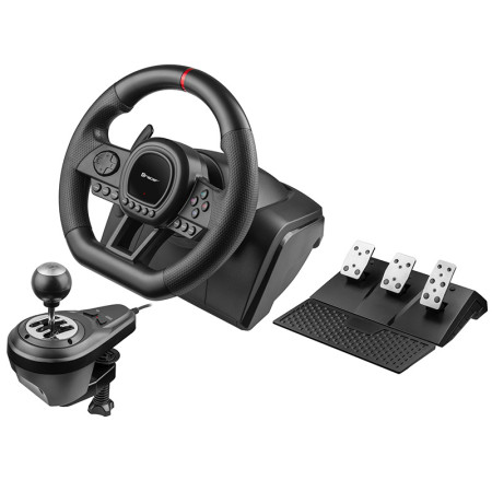 Steering Wheel TRACER SimRacer MANUAL GEARBOX 6 in 1 (PC/PS4/PS3/Xone/X360/SWITCH)