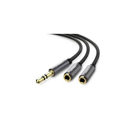 Ugreen Καλώδιο 3.5mm male - 3.5mm female Μαύρο 0.2m (10532)