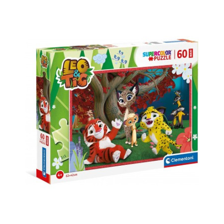 Clementoni Maxi Supercolor Puzzle Leo & Tig 60pcs (26104)