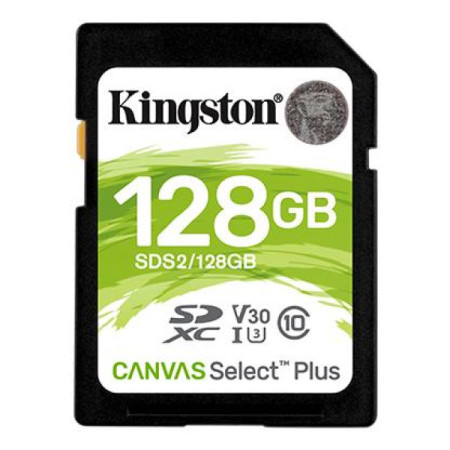 Κάρτα Μνήμης Kingston SDXC 128GB Canvas Select Plus UHS-I Class 10 U3 V30 SDS2/128GB