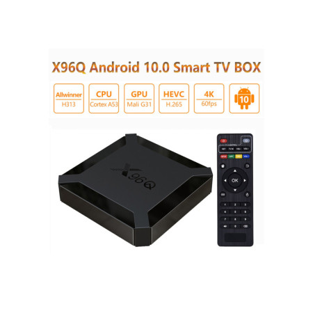 TV Box X96Q 4K UHD με WiFi 2GB RAM και 16GB Αποθηκευτικό Χώρο με Λειτουργικό Android 10.0