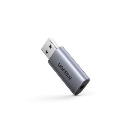 Ugreen Αντάπτορας Audio USB-A σε 3,5mm mini Jack Γκρι CM383 80864