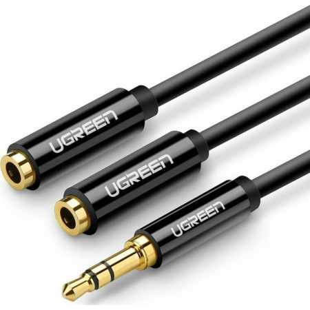Ugreen Καλώδιο 3.5mm male - 3.5mm female Μαύρο 0.25m (20816)