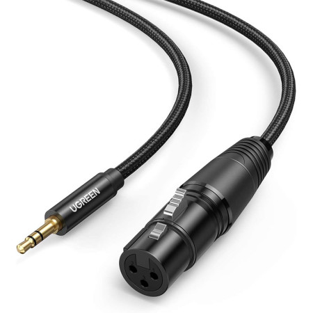 Ugreen Cable XLR female - 3.5mm male Μαύρο 1m (20763)