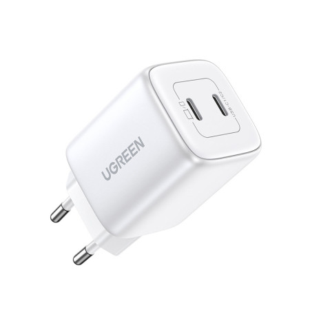 Ugreen CD294 Φορτιστής Τοίχου Nexode GaN 2x USB-C 45W PD Quick Charger - Άσπρο (15327)