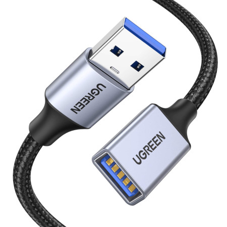 Ugreen USB 3.0 Cable USB-A male - USB-A female Γκρι 1m 10495