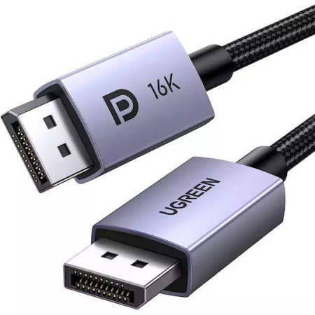 Ugreen Cable DisplayPort male - DisplayPort male 2m Γκρι (15384)