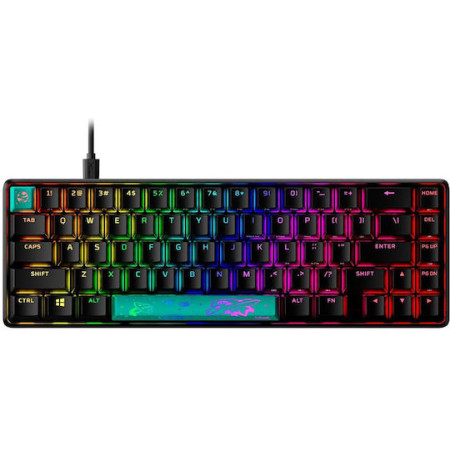HyperX Gaming Keyboard Alloy 65 Aqua US-Layout (56R64AA#ABA) black