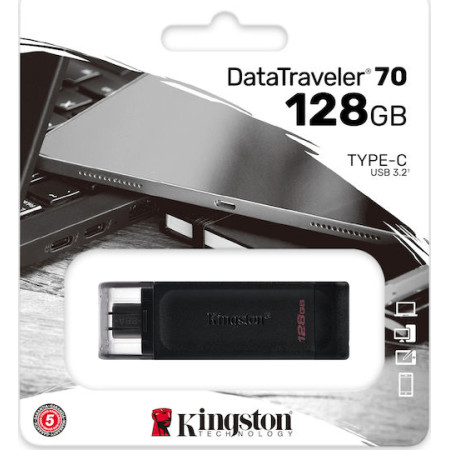 Kingston DataTraveler 70 128GB USB-C Flash Drive (DT70/128GB) (KINDT70/128GB)