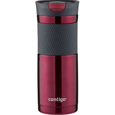 Contigo Byron SS Ποτήρι Θερμός Ανοξείδωτο BPA Free 470ml Κόκκινο με Επιστόμιο