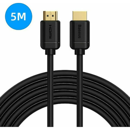 Baseus 2x HDMI 2.0 4K 30Hz Cable 3D HDR 18Gbps 5m Black (CAKGQ-D01)