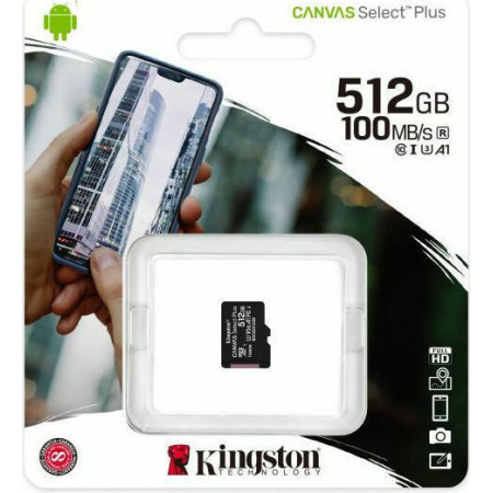 Kingston 512GB Canvas Select Plus microSDXC UHS-I U3 V30 A1 (SDCS3/512GBSP)