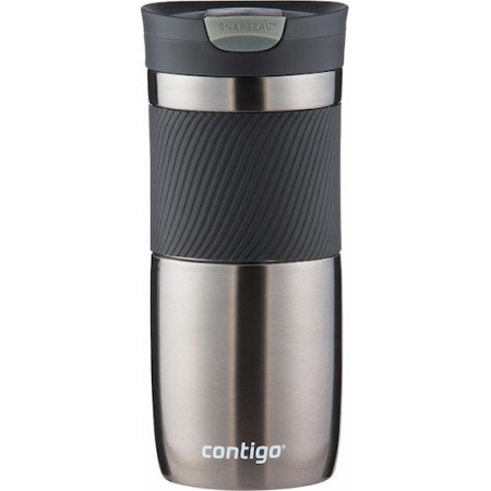 Contigo Byron SS Ποτήρι Θερμός Ανοξείδωτο BPA Free 470ml Ασημί με Επιστόμιο