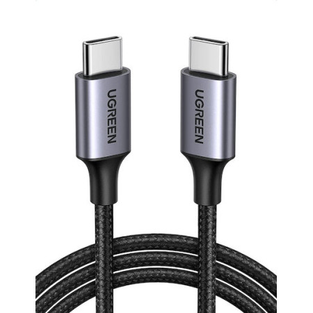Ugreen US261 Braided USB 2.0 Cable USB-C male - USB-C 60W Μαύρο 1m (50150)