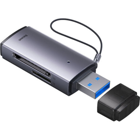 Baseus Lite Series Card Reader USB 3.0 για SD/microSD Γκρι WKQX060013