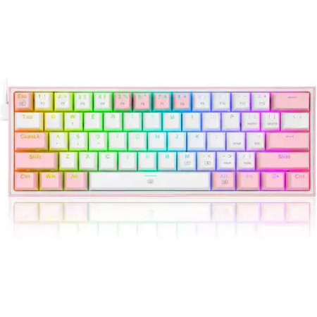 Redragon K617 Fizz RGB Mechanical Keyboard White-Pink
