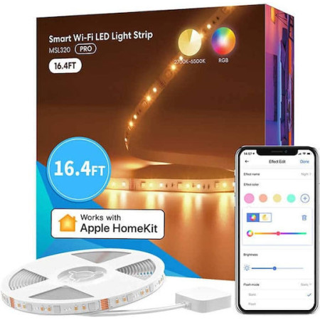 Meross Έξυπνη Ταινία Φωτός LED WiFI με RGBWW (5m) (HomeKit) MSL320CPHK(EU)