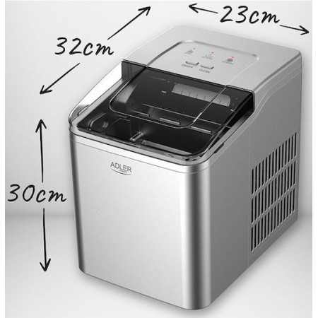 ADLER ICE MAKER 1.5L 100W SILVER AD 8086