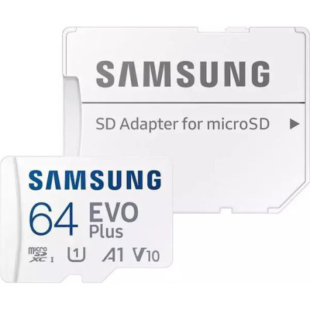 Samsung EVO Plus (2024) MicroSD 64GB SDXC CL10 White MB-MC64SA/EU