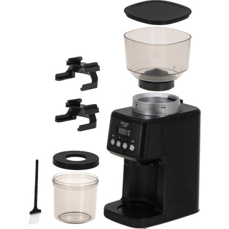 Adler Ηλεκτρικός Μύλος Καφέ, 180W με Χωρητικότητα 300gr και 31 Ρυθμίσεις Άλεσης ad 4300 black