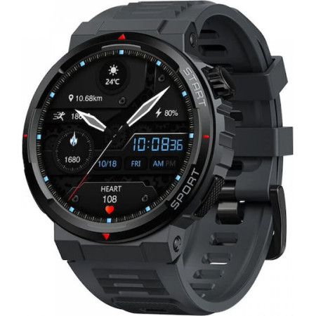 Zeblaze Ares 3 Plus 46mm Smartwatch με Παλμογράφο (Μαύρο)