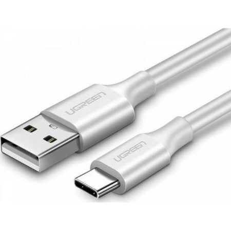 Ugreen US287 USB 2.0 Cable USB-C male - USB-A 60W PD Λευκό 1m 60121