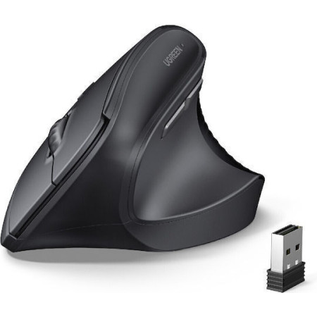 Ugreen M571 Ασύρματο Εργονομικό Bluetooth Ποντίκι Μαύρο 65042