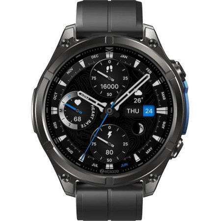 Zeblaze Vibe 8 Stainless Steel 49mm Αδιάβροχο Smartwatch με Παλμογράφο (Μαύρο)