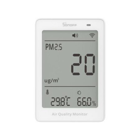 SONOFF AirGuard PM2.5 SAWF-07P WiFi LCD Air Quality Monitor white